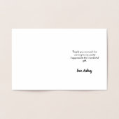 Moderne Script Birthday Bedankt Folie Kaarten (Binnen)