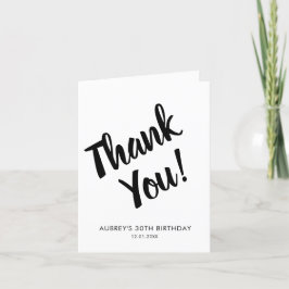 Moderne Script Birthday Bedankt voor je kaart