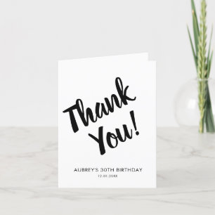 Moderne Script Birthday Bedankt voor je kaart