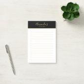 Moderne Script Black en Gold om lijst uit te voere Post-it® Notes (Kantoor)