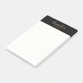 Moderne Script Black en Gold om lijst uit te voere Post-it® Notes (Schuin)