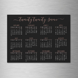 Moderne Script Black Rose Goud 2027 Agenda