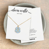 Moderne Script Black White Ketting Display Kaart