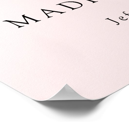 Moderne Script Blush roze welkome GraduPartij Poster (Hoek)