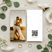 Moderne Script Boeklegger QR Code Foto Save the Da Date