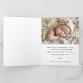 Moderne script boog frame bloemig bedankkaart