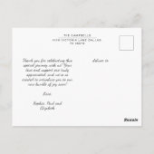 Moderne Script Boog Frame Bloemig Briefkaart (Achterkant)