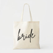 Moderne script bruid boodschappentas tote bag (Voorkant)