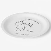 Moderne Script Bruidsbruiloft Papieren Bordje (Gekanteld)