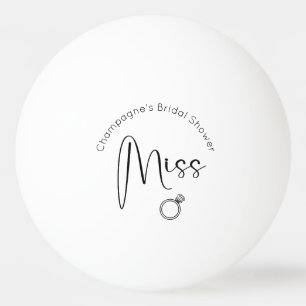 Moderne Script Bruidsdouche Miss tot Mevrouw Pingpongbal