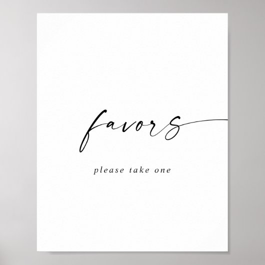 Moderne script bruidsgeschenken bord poster (Voorkant)