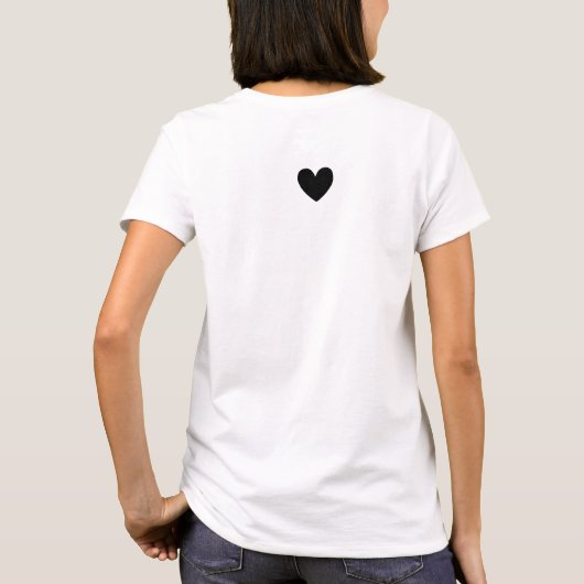 Moderne Script Bruidsmeisje T-Shirt (Achterkant)