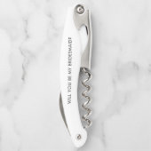 Moderne Script Bruidsmeisje Voorstel Cadeau Brides Kurkentrekker (Achterkant)