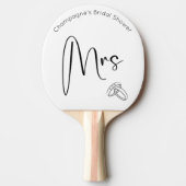 Moderne Script Bruidsmeisjesfeest Miss naar Mrs Tafeltennisbatje (Voorkant)