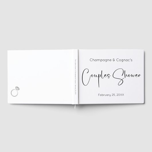 Moderne Script Bruidspaar Bruiloft Gastboek Gastenboek (Volledig)