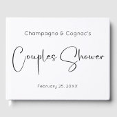 Moderne Script Bruidspaar Bruiloft Gastboek Gastenboek (Voorkant)