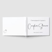 Moderne Script Bruidspaar Bruiloft Gastenboek (Volledig)