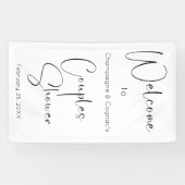 Moderne Script Bruidsparen Welkom Spandoek (Horizontaal)