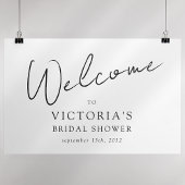 Moderne Script Bruiloft Bridal Shower Welkomstbord Poster