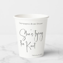 Moderne Script Bruiloft Bridal Shower Ze Krijgt De Papieren Bekers
