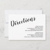 Moderne Script bruiloft details Kaart (Voorkant)