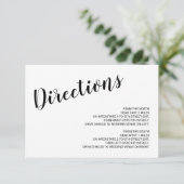 Moderne Script bruiloft details Kaart (Staand voorkant)