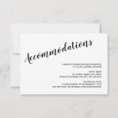 Moderne Script bruiloft details Kaart (Achterkant)