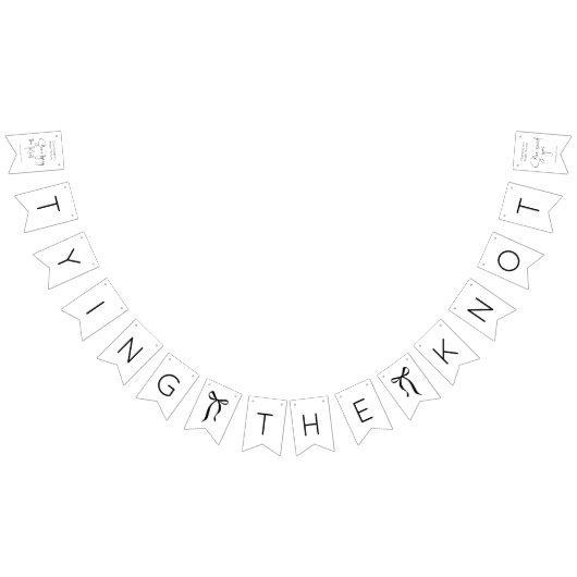 Moderne Script Bruiloft Feest Vlaggetjes (Alle)