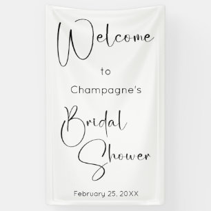 Moderne Script Bruiloft Feest Welkom Spandoek