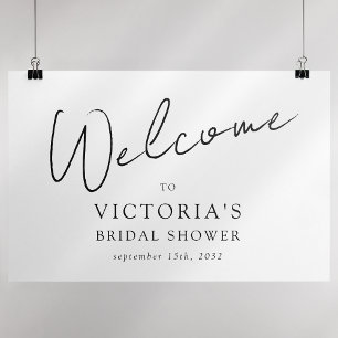 Moderne Script Bruiloft Feest Welkomstbord Poster
