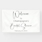 Moderne Script Bruiloft Feestelijke Begroeting Spandoek (Horizontaal)