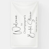 Moderne Script Bruiloft Feestelijke Begroeting Spandoek (Verticaal)