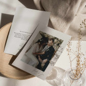 Moderne Script bruiloft foto dank u kaart