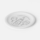 Moderne Script Bruiloft Pickleball & Prosecco Papieren Bordje (Gekanteld)