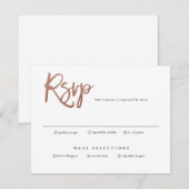 Moderne script bruiloft RSVP kaart (Voorkant / Achterkant)