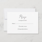 Moderne Script Bruiloft RSVP Kaartje (Voorkant)
