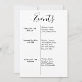 Moderne script bruiloft verwelkoming & route weeke kaart (Achterkant)