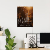 Moderne Script Bruiloft Welkom Gedrukt Poster (Thuiskantoor)