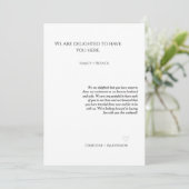 Moderne script bruiloften welkom & route weekend kaart (Staand voorkant)