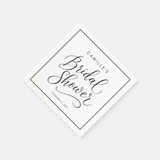 Moderne Script Bruiloftsborrel Servet (Hoek)