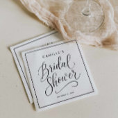 Moderne Script Bruiloftsborrel Servet