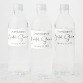 Moderne Script Bruiloftsborrel Waterfles Etiket (Flessen)