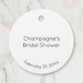 Moderne Script Bruiloftspartij Pickleball & Prosec Bedankjes Labels (Achterkant)