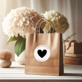 Moderne Script Bruiloftsshower Hart Ronde Sticker