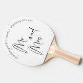 Moderne Script Bruiloftsshower Meneer en Mevrouw Tafeltennisbatje (Zijkant)