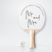 Moderne Script Bruiloftsshower Meneer en Mevrouw Tafeltennisbatje