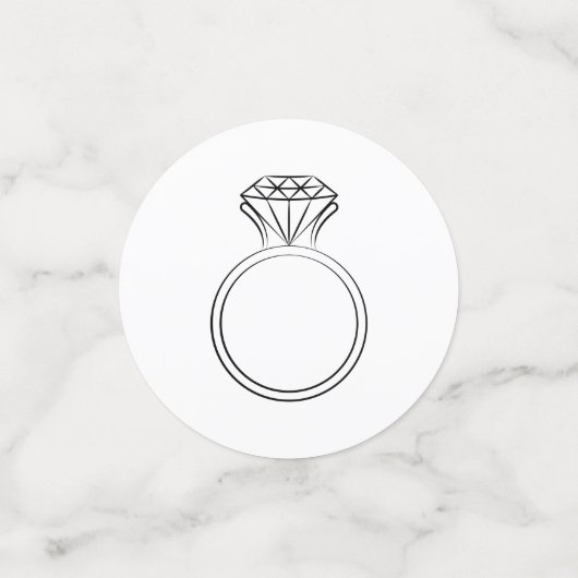 Moderne Script Bruiloftsshowers Confetti (Kleine voorkant)