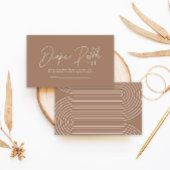 moderne script bruine babyshower luier raffle notitiekaartje