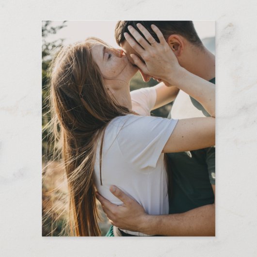 Moderne Script Budget Foto Wedding Invitation