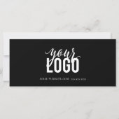 Moderne Script Business Gift Certificate Black (Voorkant)